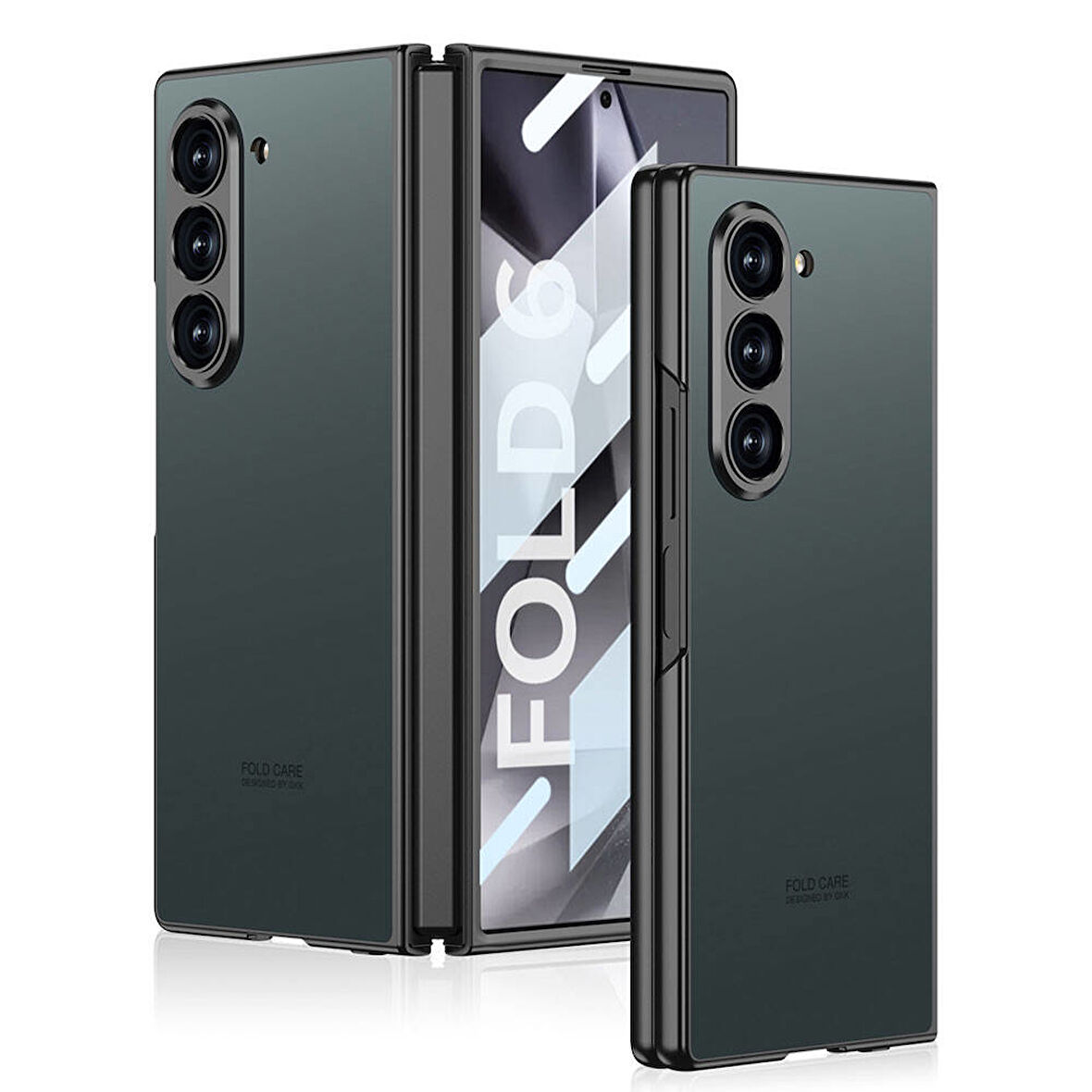Samsung Galaxy Z Fold 6 Uyumlu Kılıf Titanyum Metal Tasarımlı Zore Kıpta Caz Kapak