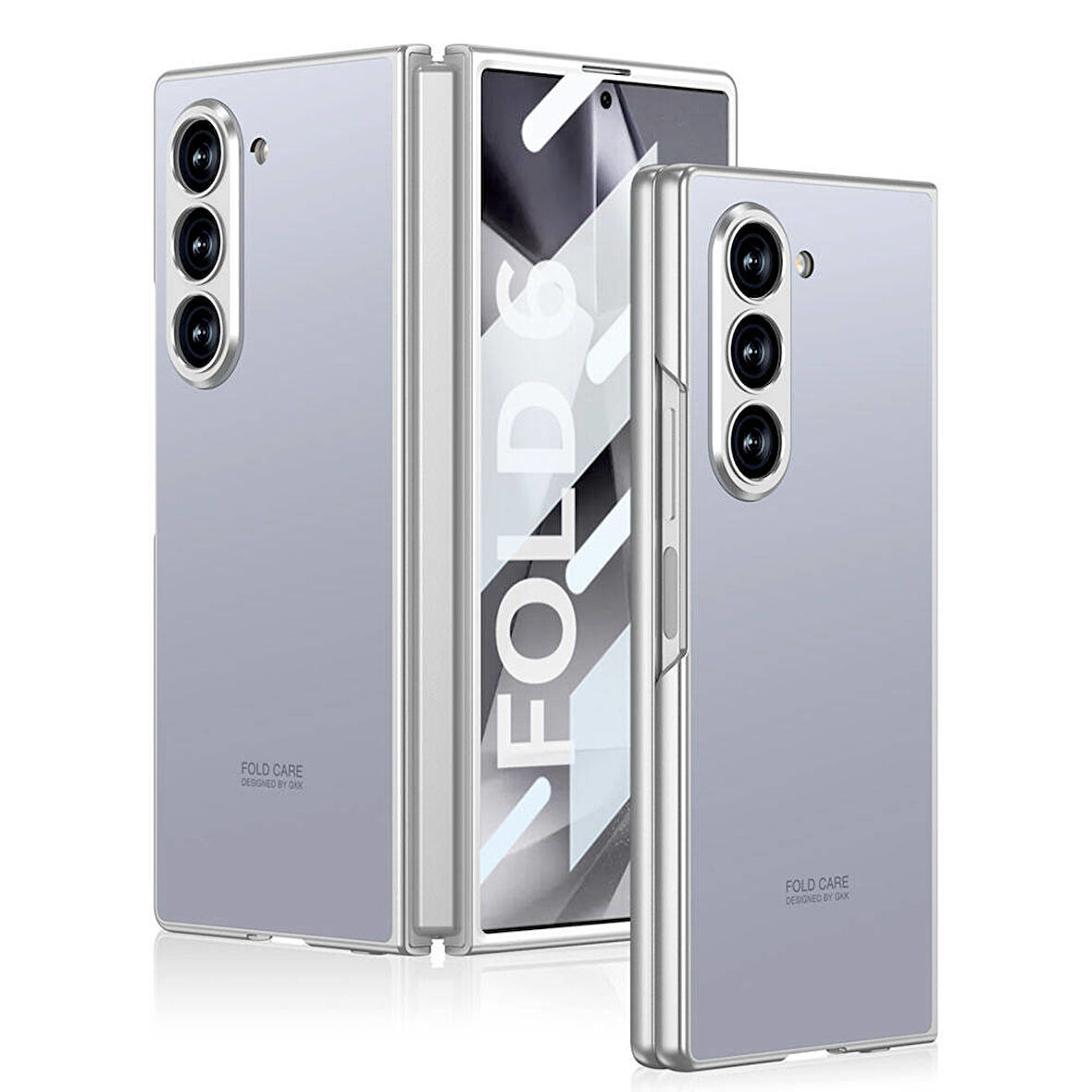 Samsung Galaxy Z Fold 6 Uyumlu Kılıf Titanyum Metal Tasarımlı Zore Kıpta Caz Kapak