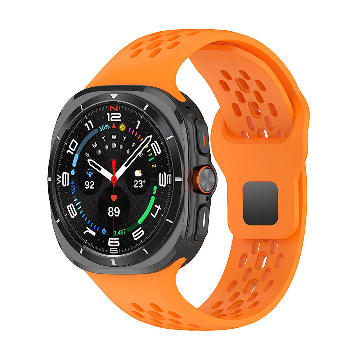 Samsung Galaxy Watch Ultra 47mm Uyumlu Zore KRD-119 Delikli Tasarım Silikon Kordon