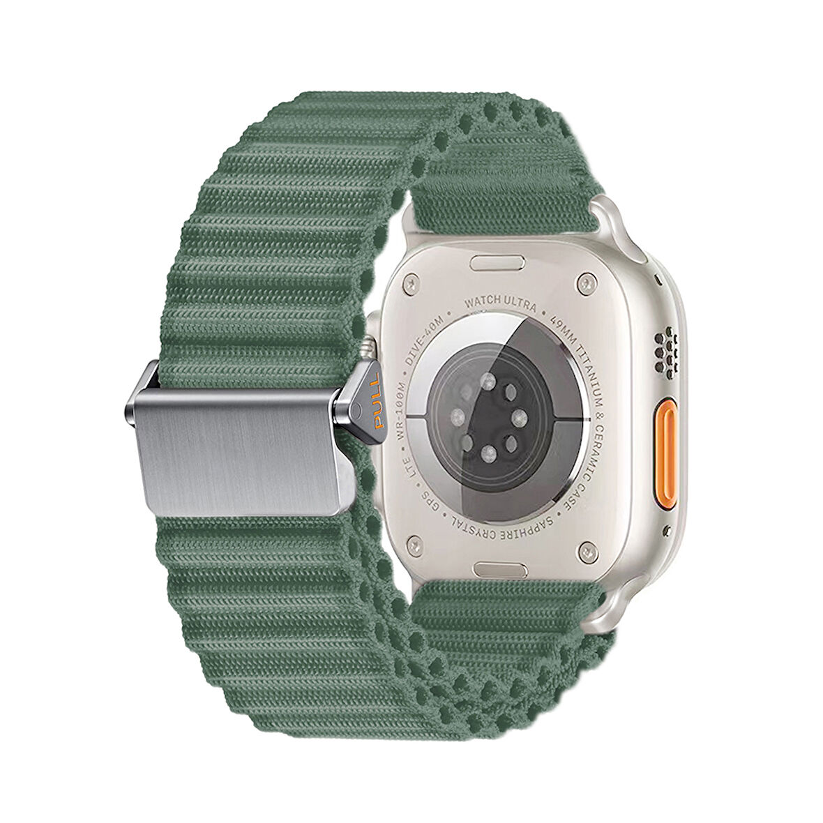 Apple Watch 7 45mm Uyumlu Zore KRD-123 Naylon Kumaş Hasır Örgülü Kordon