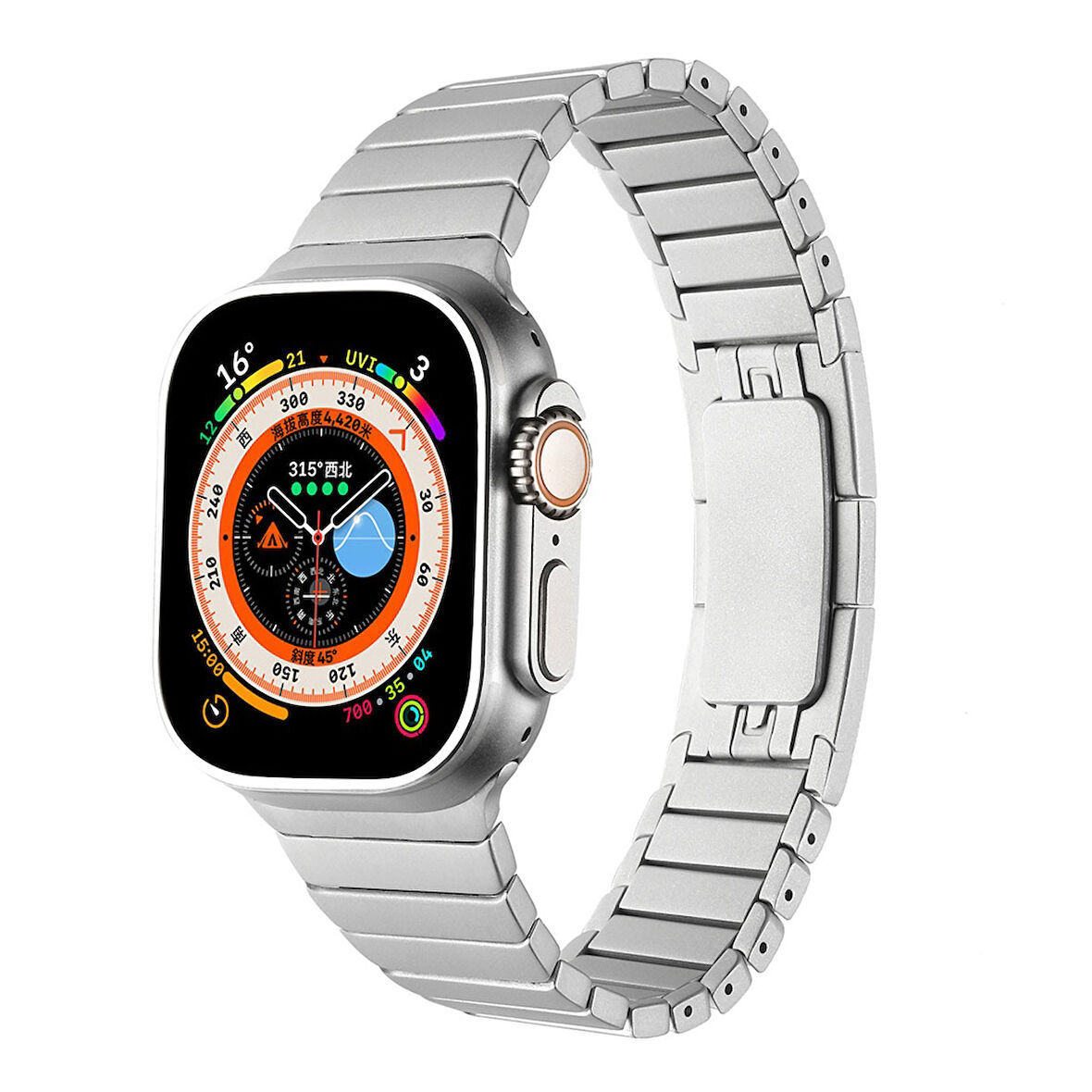 Apple Watch 10 46mm Uyumlu KRD-35 Metal Kordon