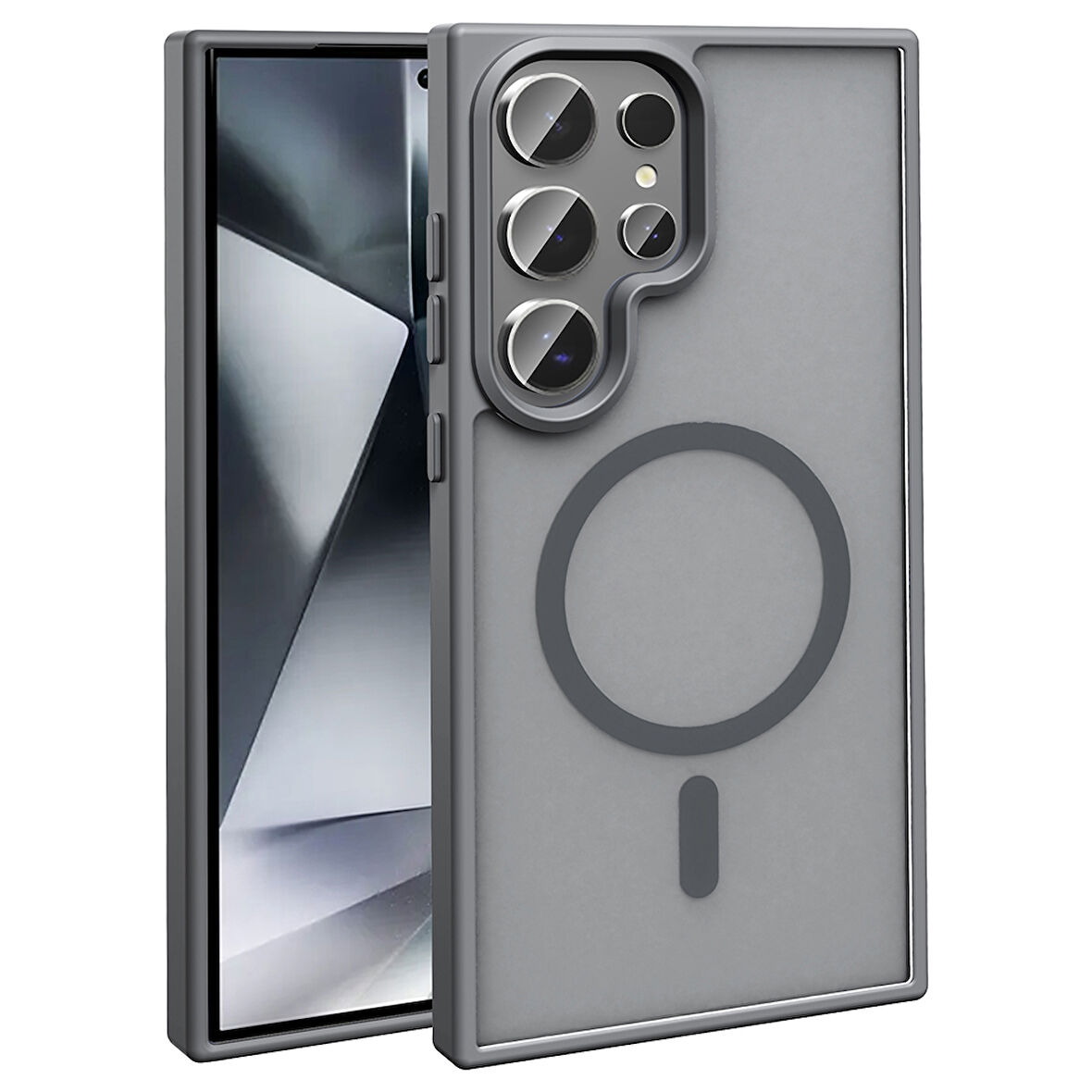 Samsung Galaxy S25 Ultra Uyumlu Kılıf Magsafe Şarj Özellikli Mat Arka Yüzey Zore Sio Kapak