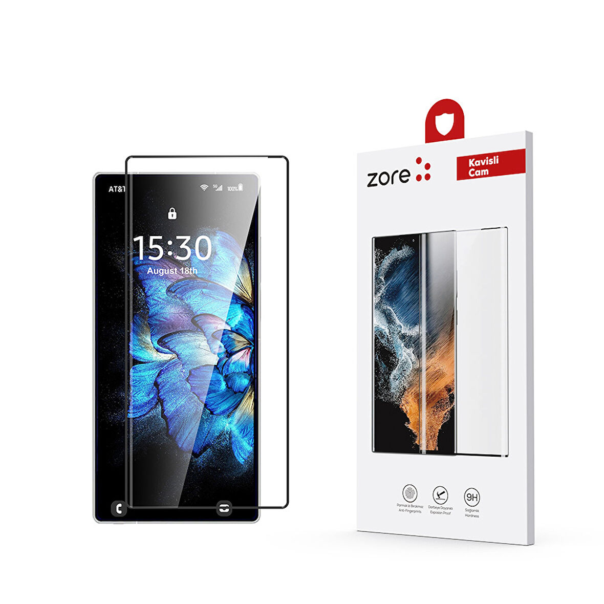 Samsung Galaxy S25 Ultra Uyumlu Zore Etnaa Cam Ekran Koruyucu