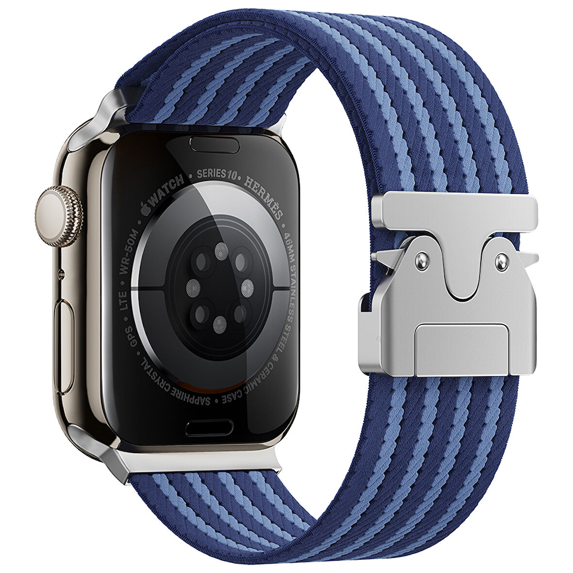 Apple Watch 44mm Uyumlu Zore KRD-133 Naylon Kumaş Hasır Örgülü Kordon