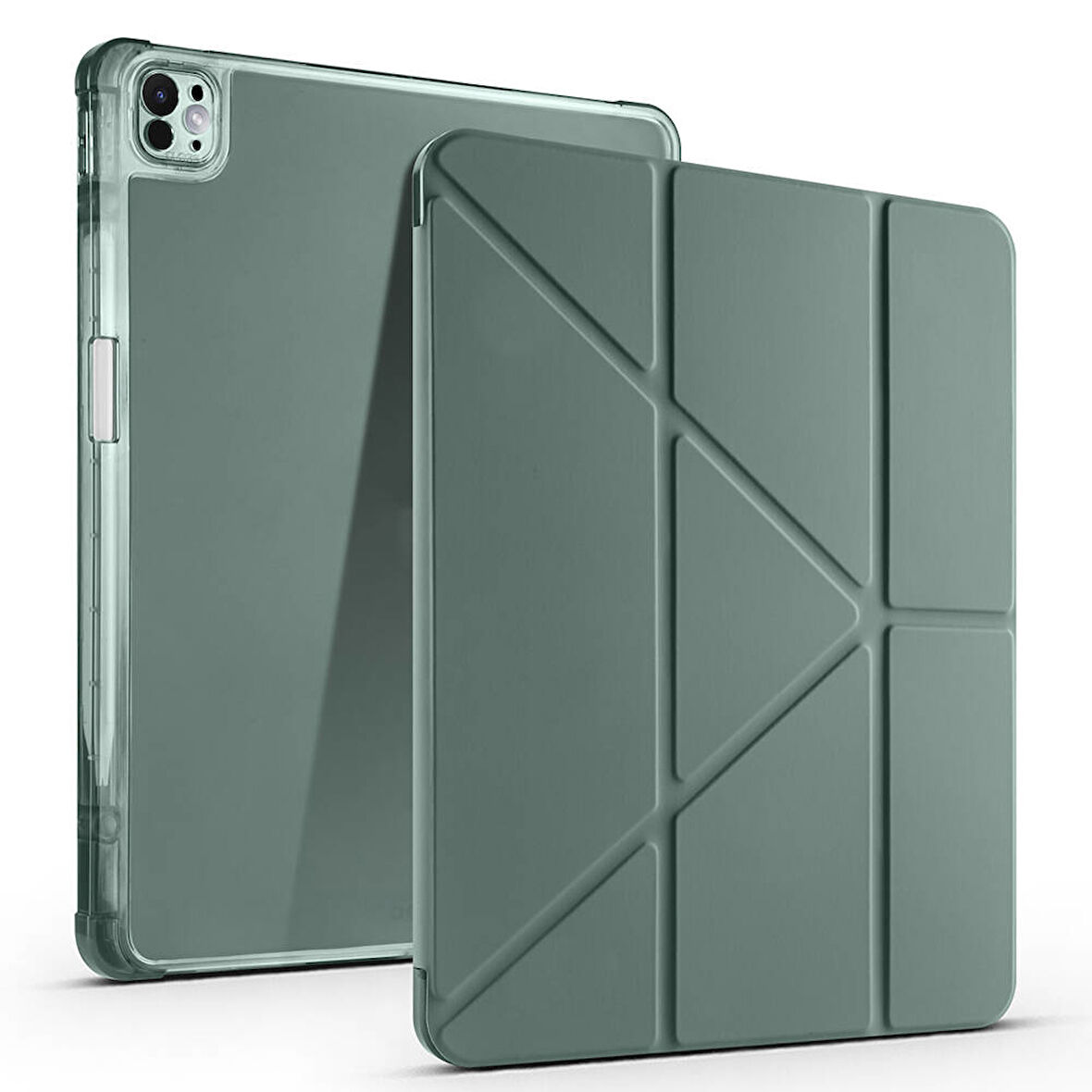 Apple iPad Air 13 2025 M3 Uyumlu Kılıf Zore Tri Folding Kalem Bölmeli Standlı Kılıf