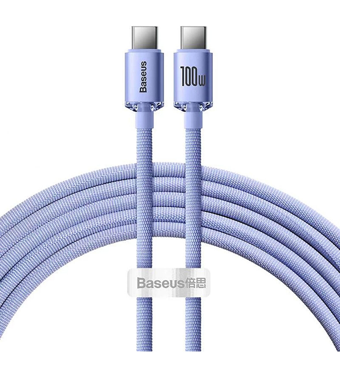 Baseus Crystal Shine 100W Type-C to Type-C 2m – MacBook, iPhone 15/16, Android, Telefon, Tablet ve Laptop Şarj Data Kablosu
