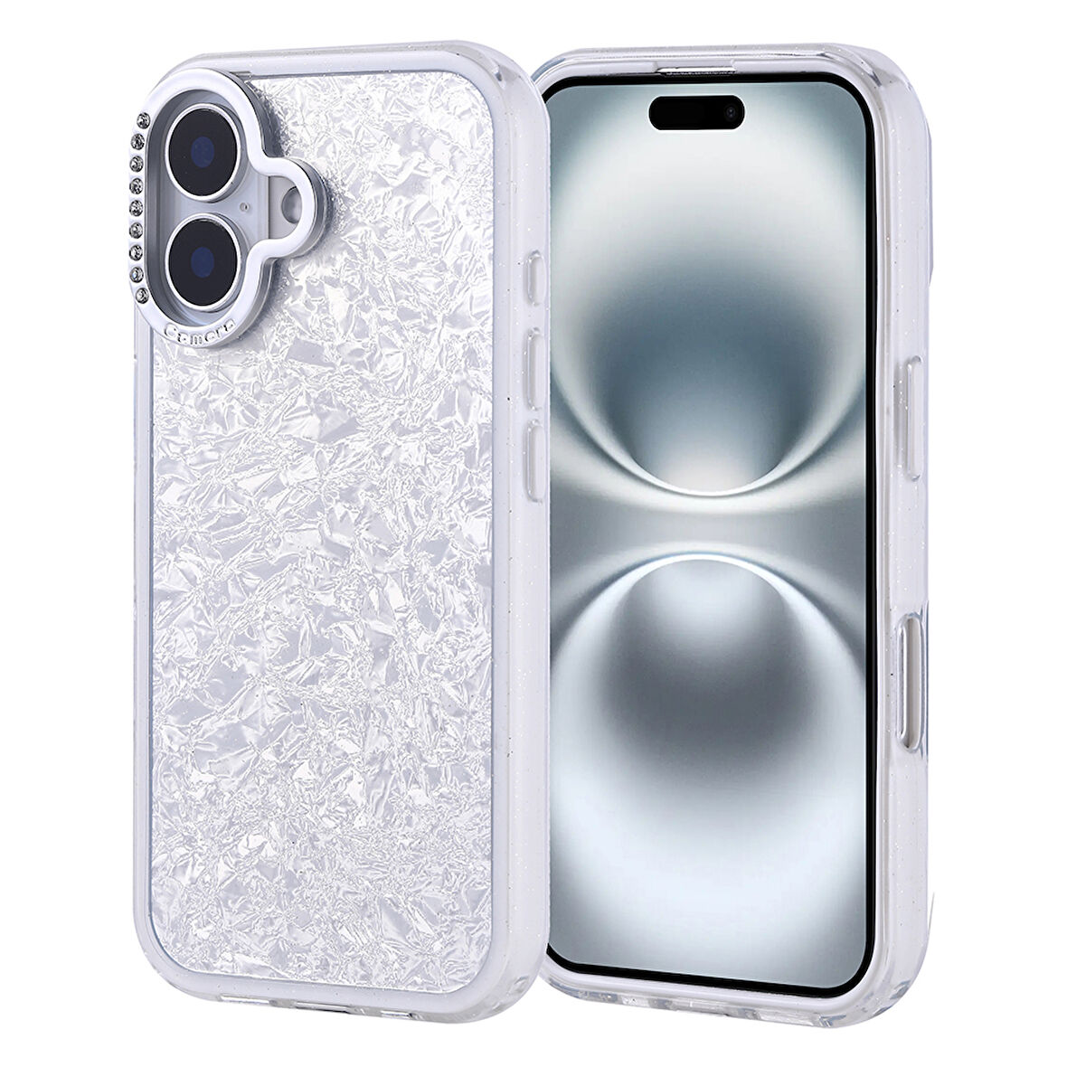 Apple iPhone 16 Uyumlu Kılıf Taşlı Tasarımlı  Zore Kapi Kapak