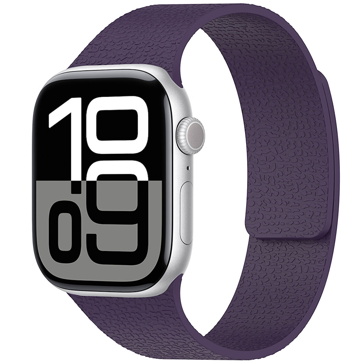 Apple Watch 10 46mm Uyumlu Zore KRD-136 Kabartma Desenli Silikon Kordon