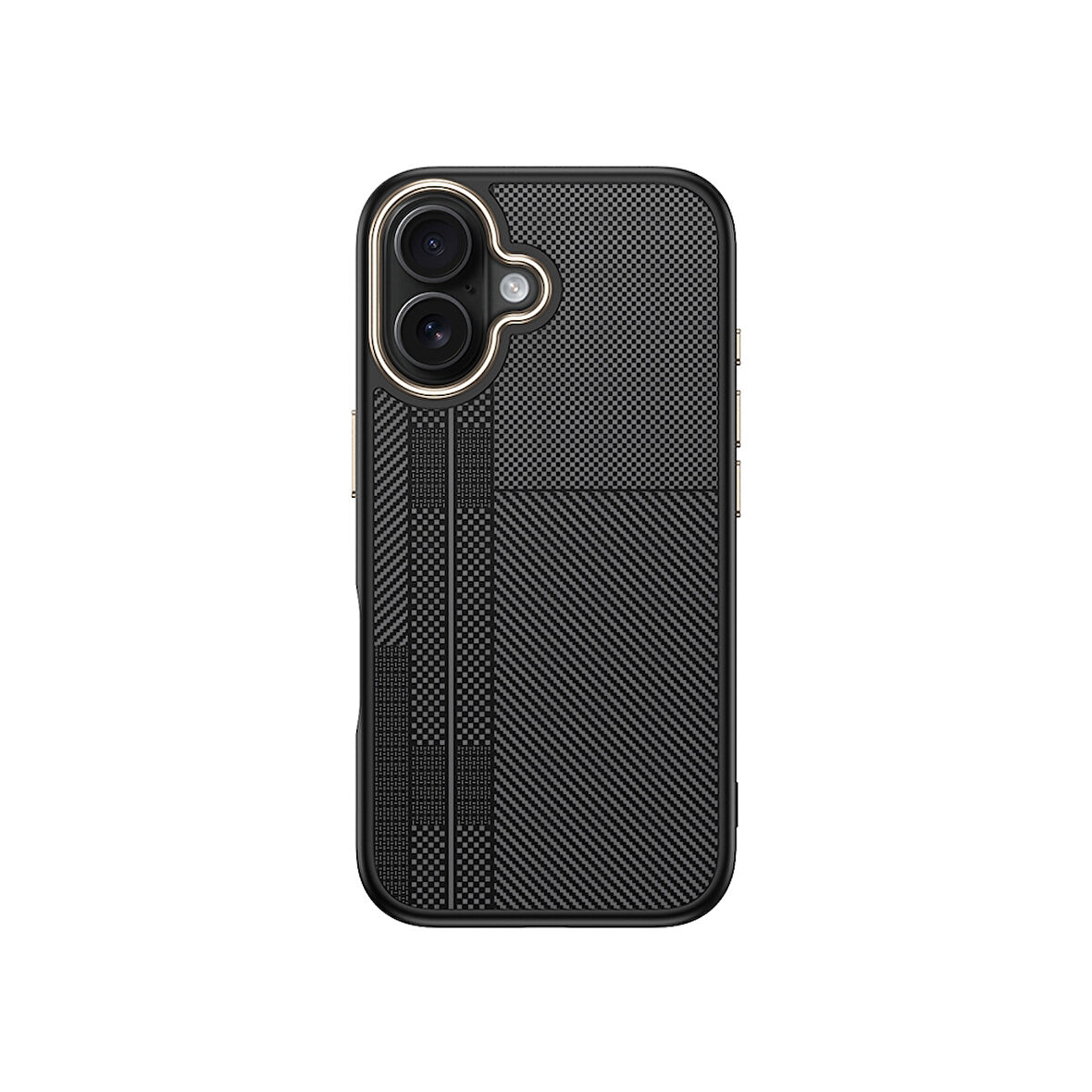 Apple iPhone 16 Uyumlu Kılıf M-safe Şarj Özellikli Karbon Fiber Görünümlü Zore Antina Kapak