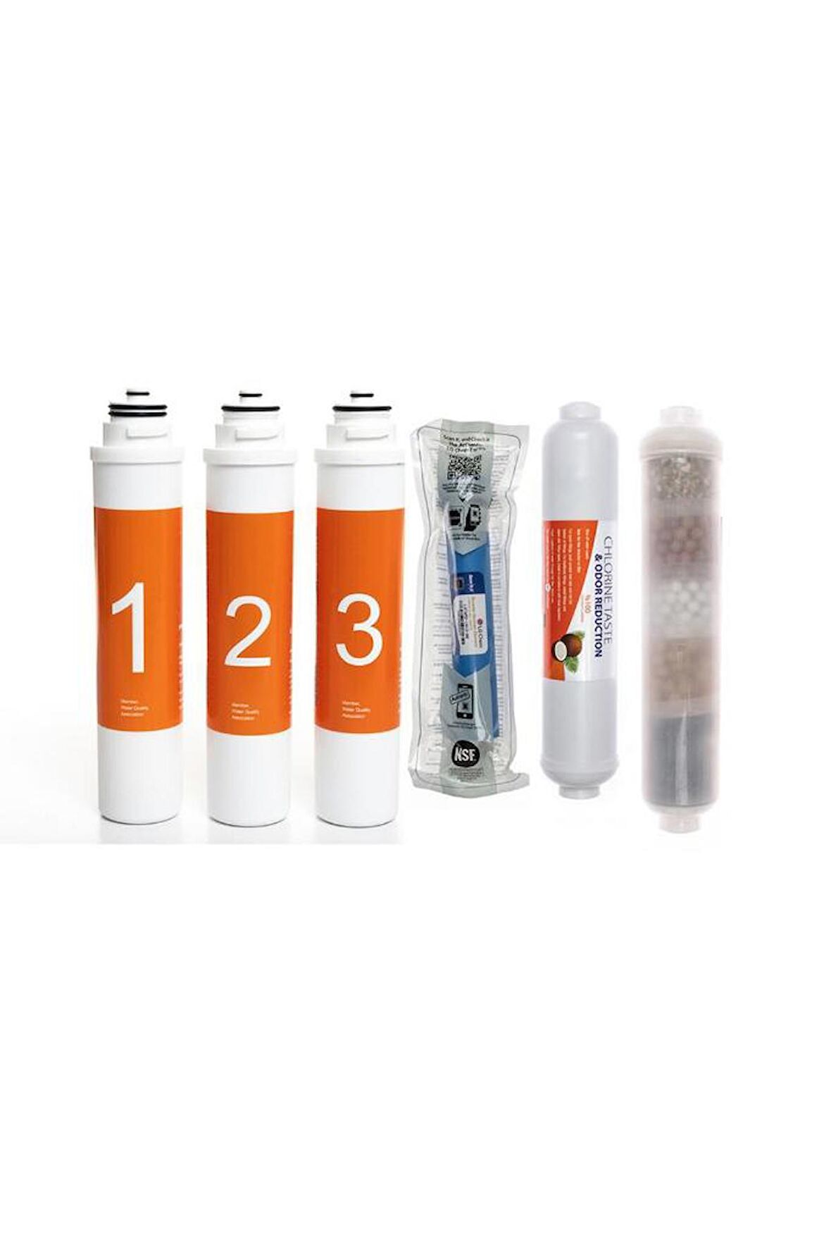 Sulook Waterlife Su Arıtma Cihazı Uyumlu Tak-Çevir 6'lı Filtre Seti, 10 Aşamalı, Lg Membranlı