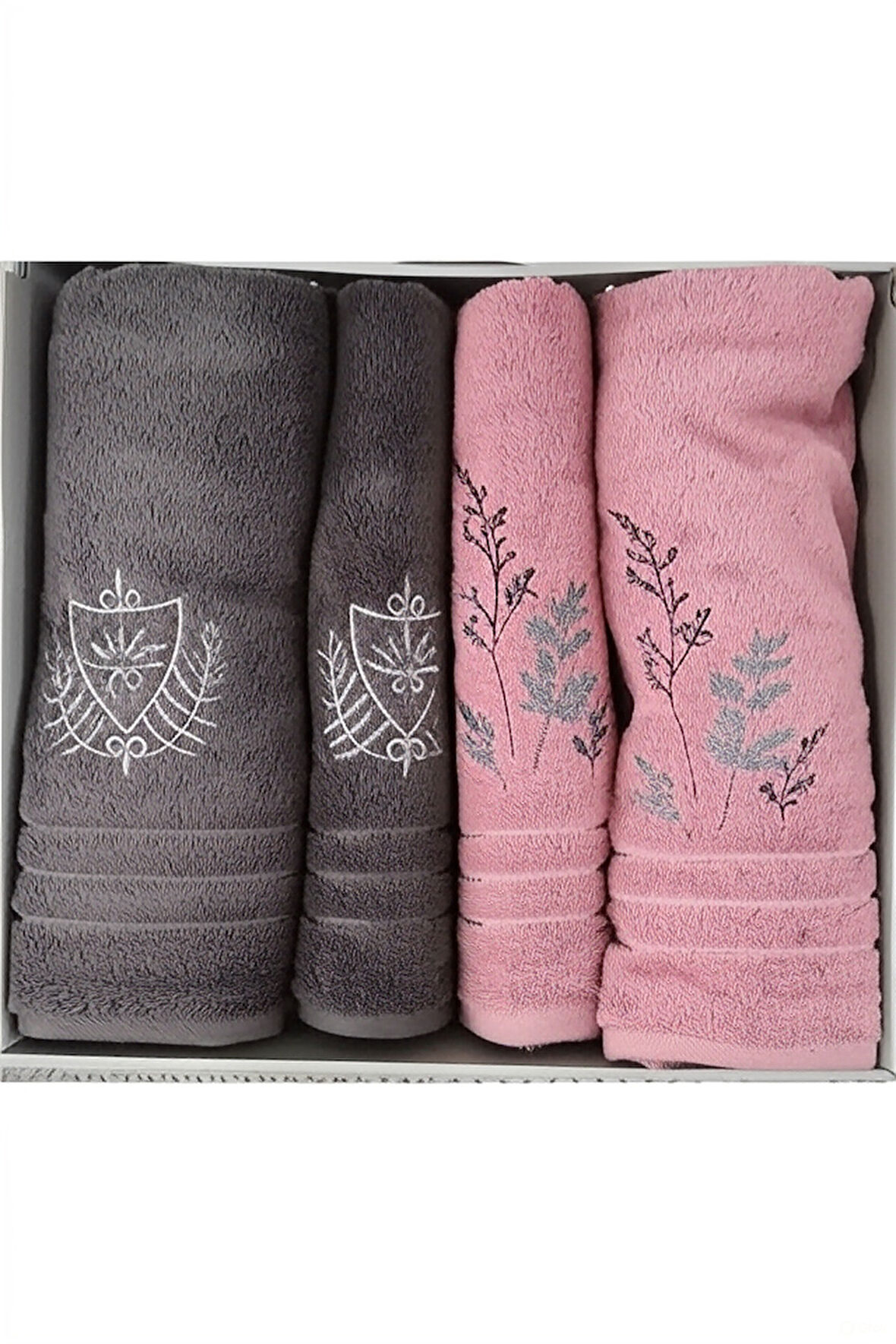 Özdilek Lefa Best Set (Hamam Takımı) Pembe-Antrasit