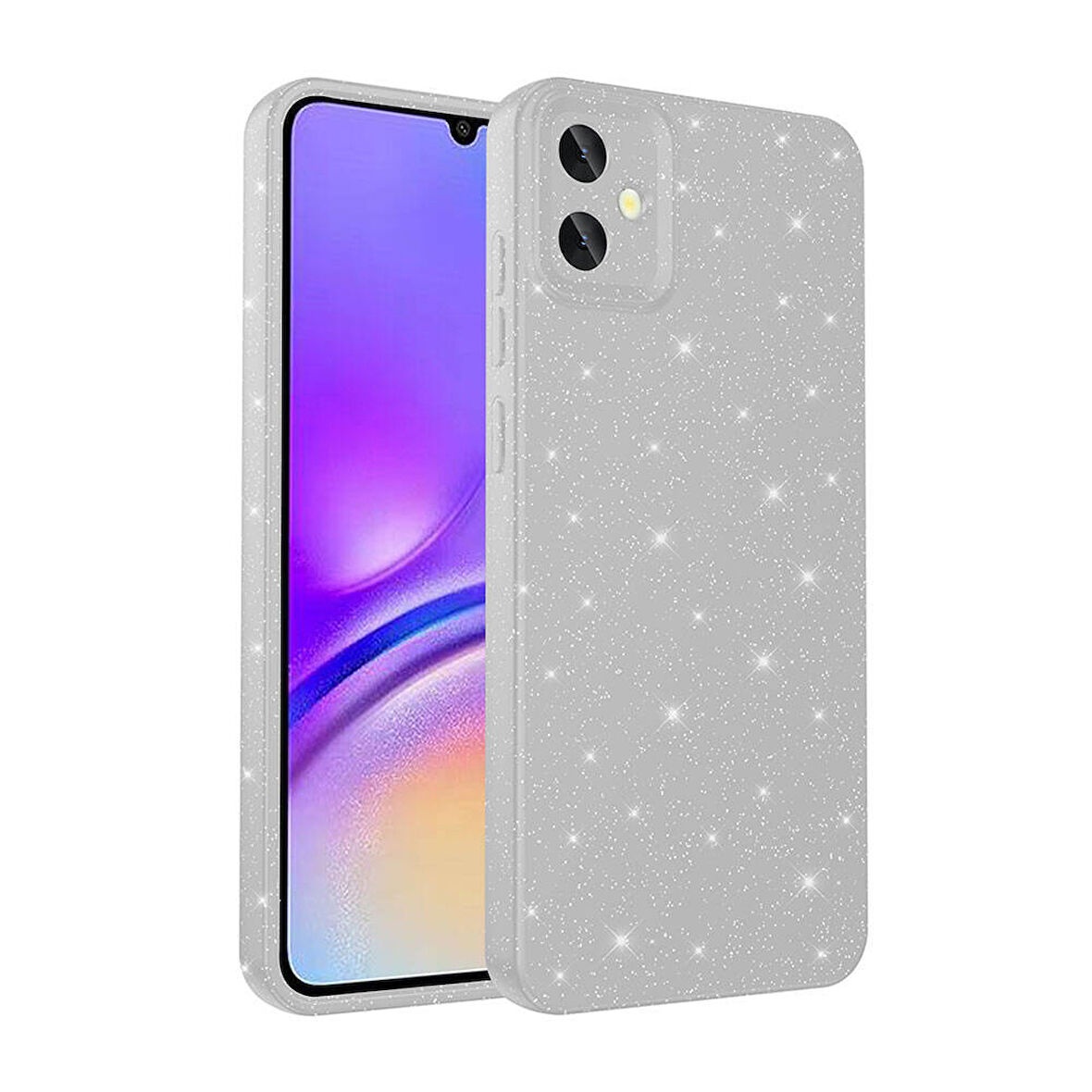 Galaxy A05 Kılıf Kamera Korumalı Simli Parıltılı Lüks Silikon