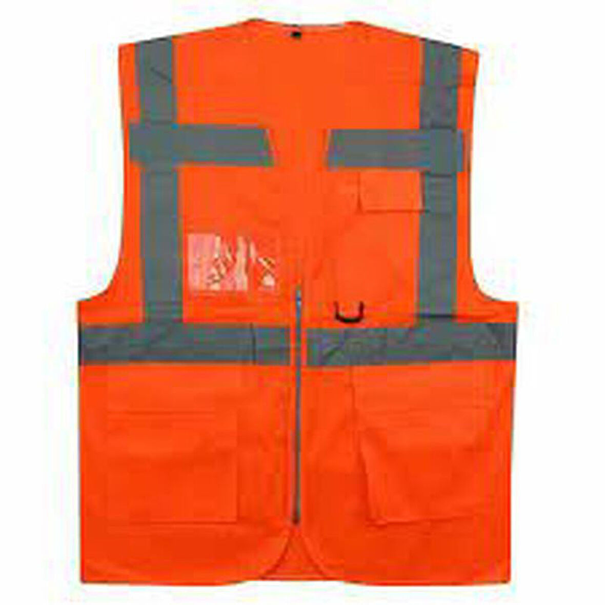 TEMA MÜHENDİS TİPİ İKAZ YELEĞİ CEPLİ TURUNCU