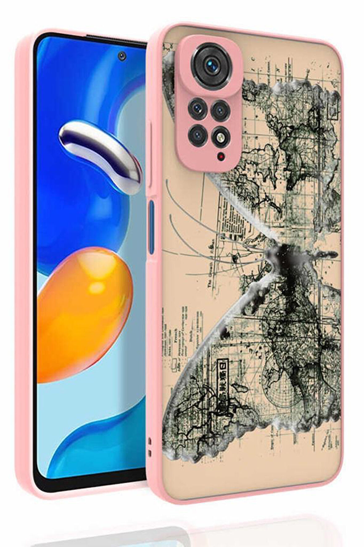 Xiaomi Redmi Note 11S Global Kılıf Desenli Kamera Korumalı Nora Silikon Kapak