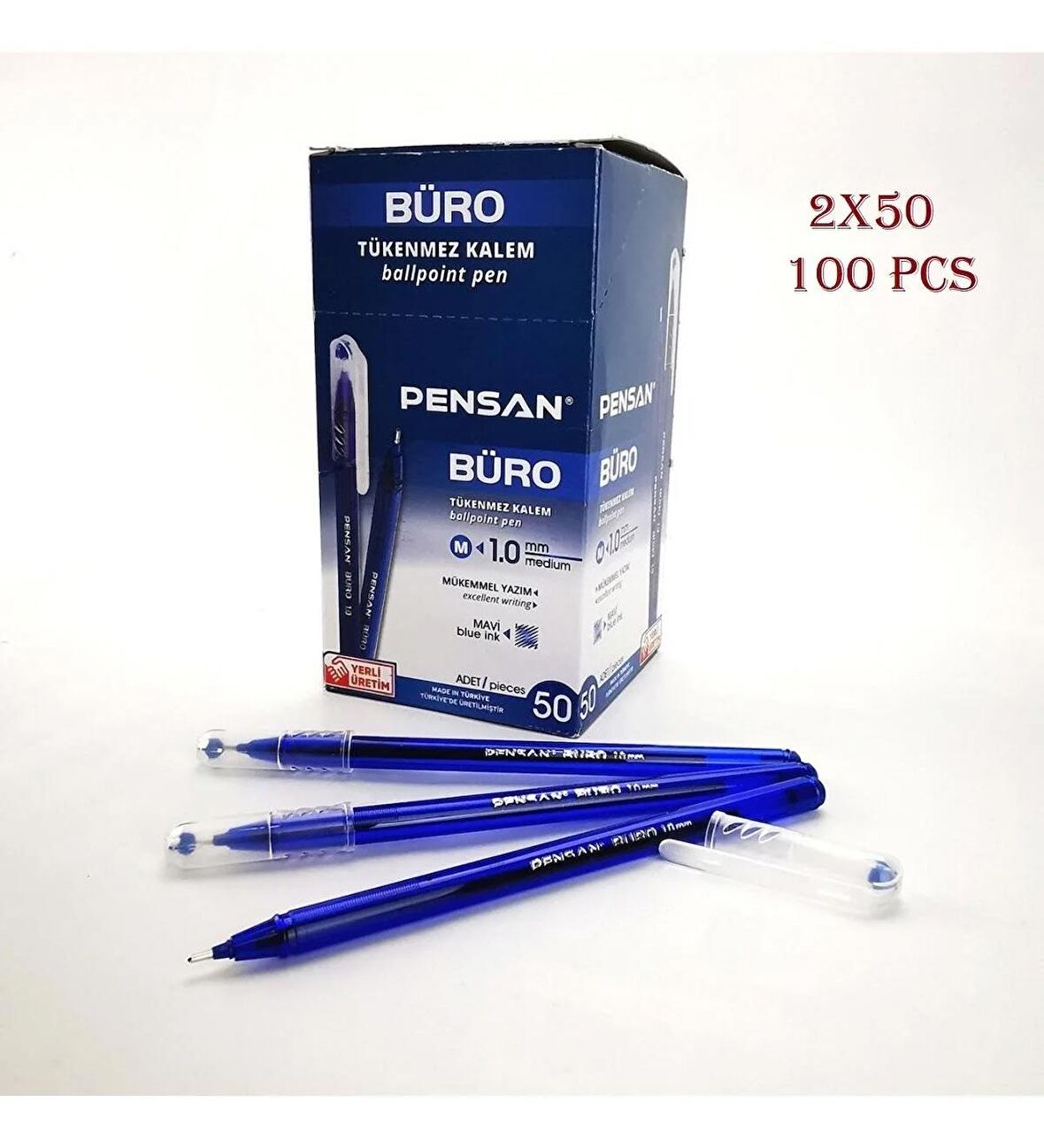 PENSAN BÜRO KALEMİ MAVİ 2X50