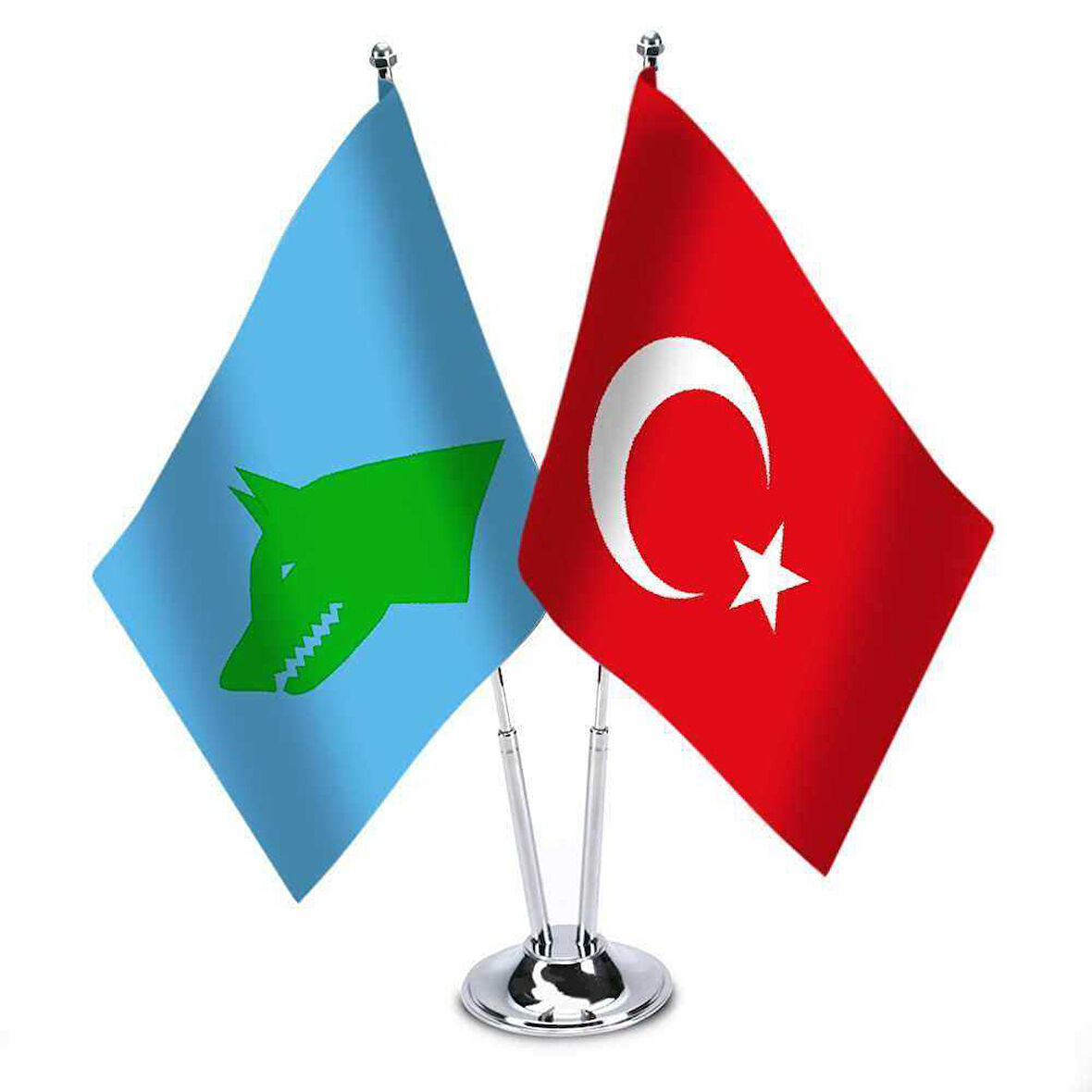 Göktürk İmparatorluğu Ve Türkiye - İkili Masa Bayrağı