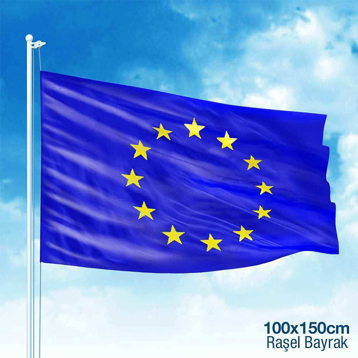 Avrupa Birliği 100x150cm, Raşel Kumaş Bayrak -100x150 Cm
