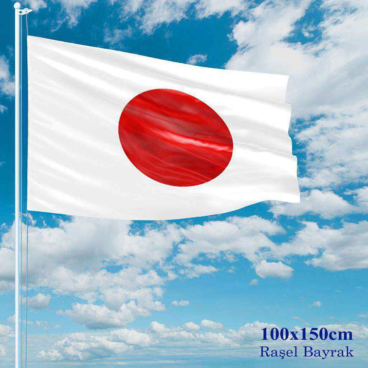 Japonya Bayrağı - 100x150 Cm (1 Metre X 1,5 Metre) - Raşel Kumaş