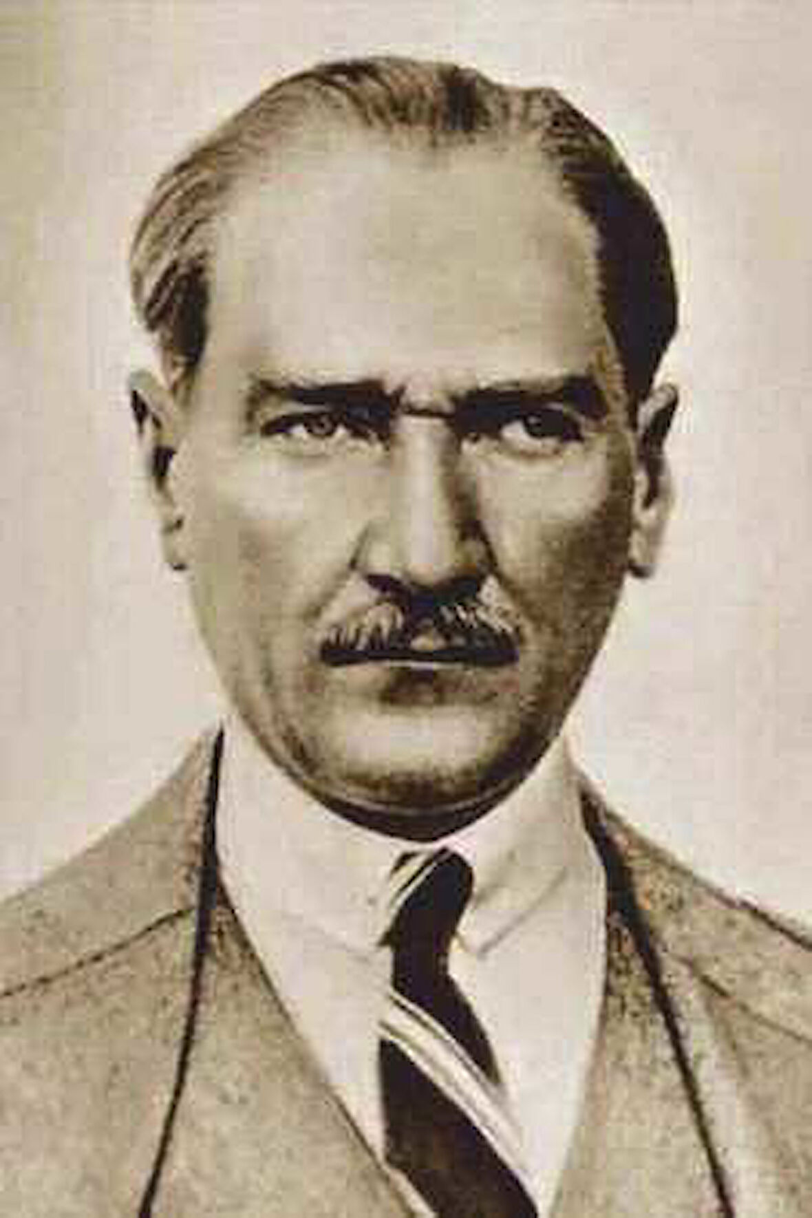 Sivil Gazi Mustafa Kemal Atatürk - Portre -modern Takım Elbiseli Cephe Poster Bayrak-4x6 Metre