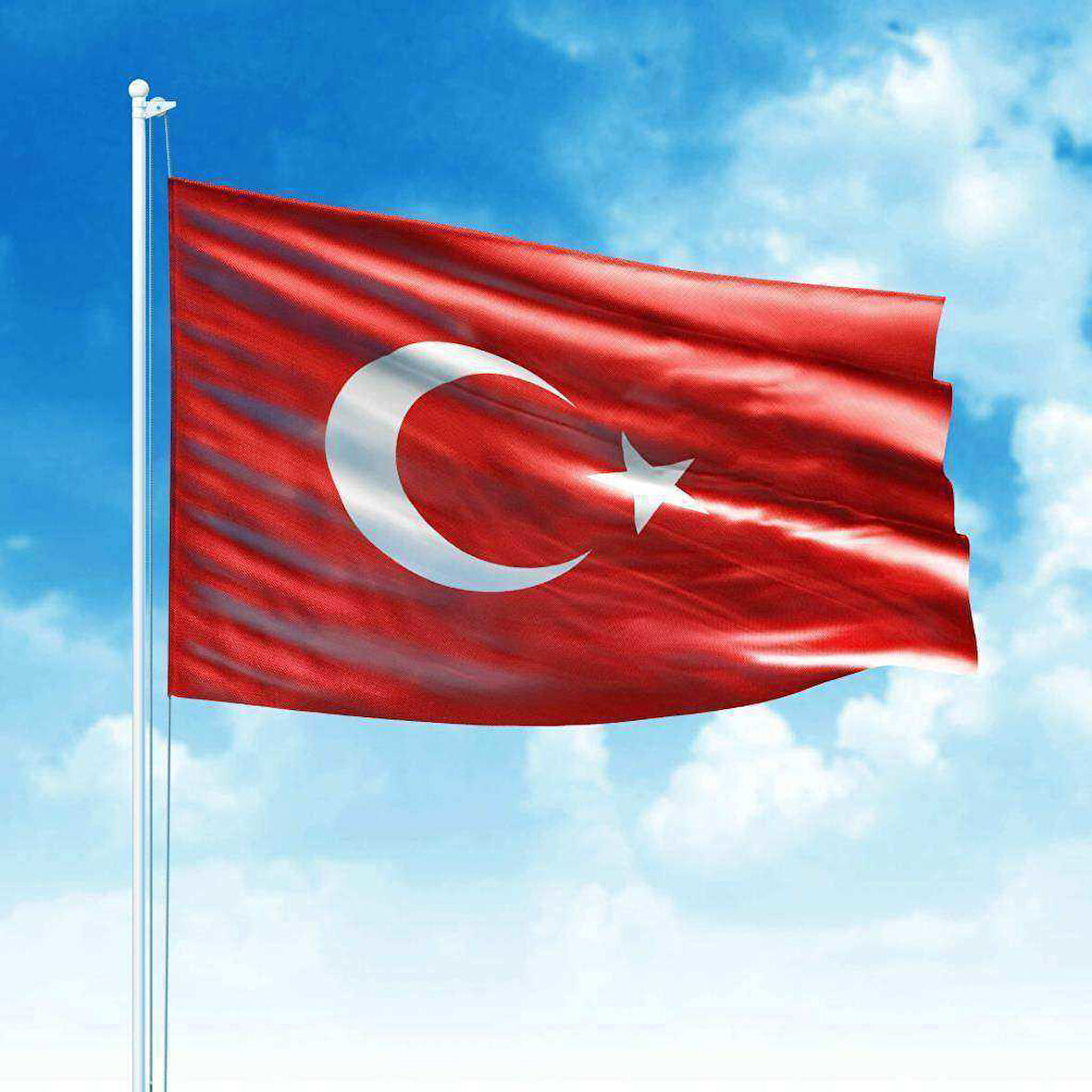Türk Bayrağı - Bayrak -ay Yıldız -türkiye 100x150 Cm T,c Alpaka Kumaş