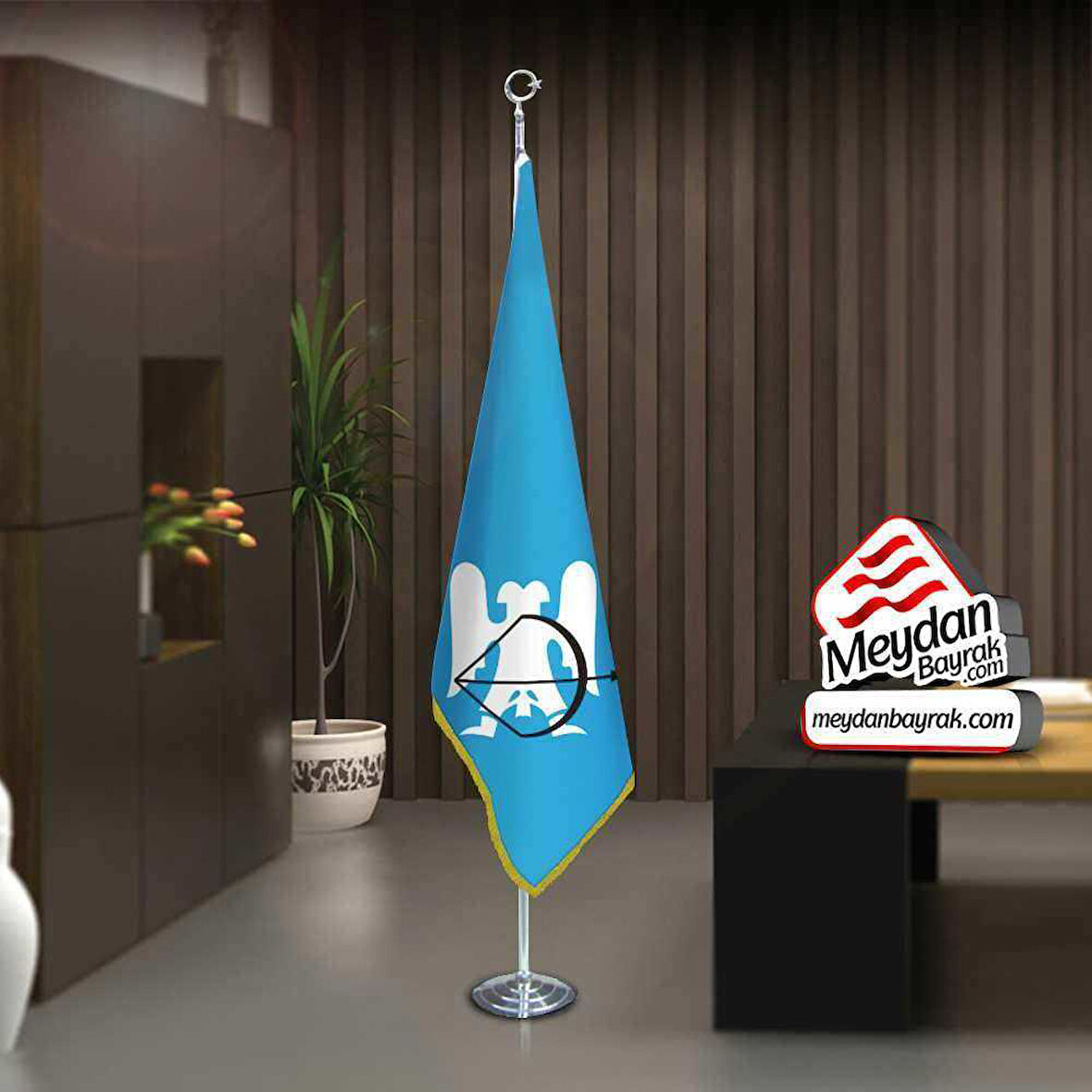 Büyük Selçuklu Devleti-17 Eski Türk Devletleri-ofis-toplantı Odaları-direkli -saçaklı Makam Bayrağı