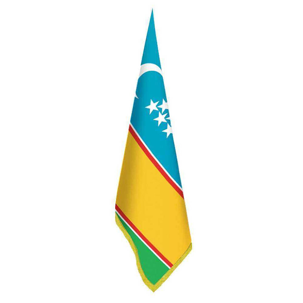 Karakalpakistan Cumhuriyeti Bayrağı - Ofis-makam-toplantı Odaları - Saçaklı Makam Bayrağı