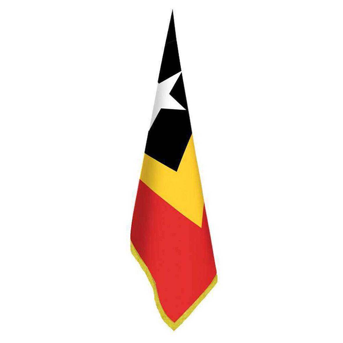 Doğu Timor Bayrağı - Ofis - Makam -toplantı Odaları - Saçaklı Makam Bayrağı