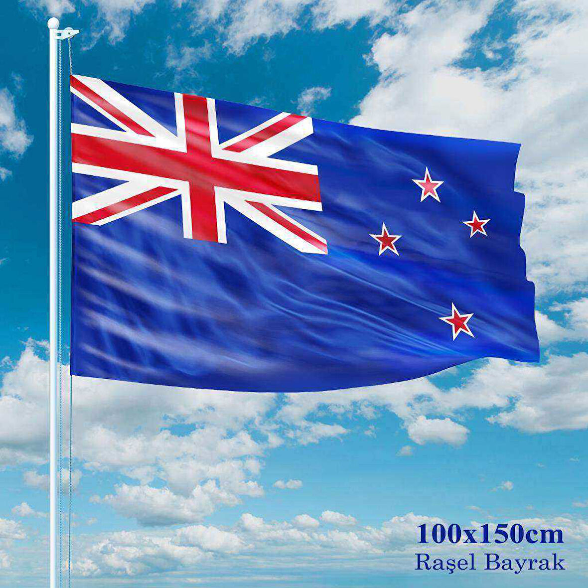 Yeni Zelanda Bayrağı - 100x150 Cm (1 Metre X 1,5 Metre) - Raşel Kumaş