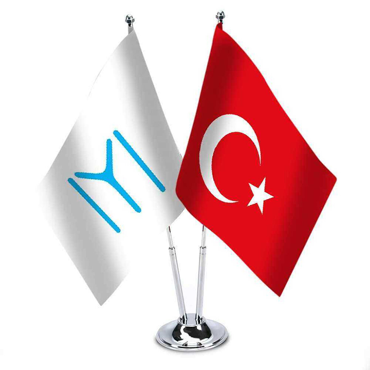 Beyaz; Kayı Türk Boyu Ve Türkiye - Masa Bayrağı