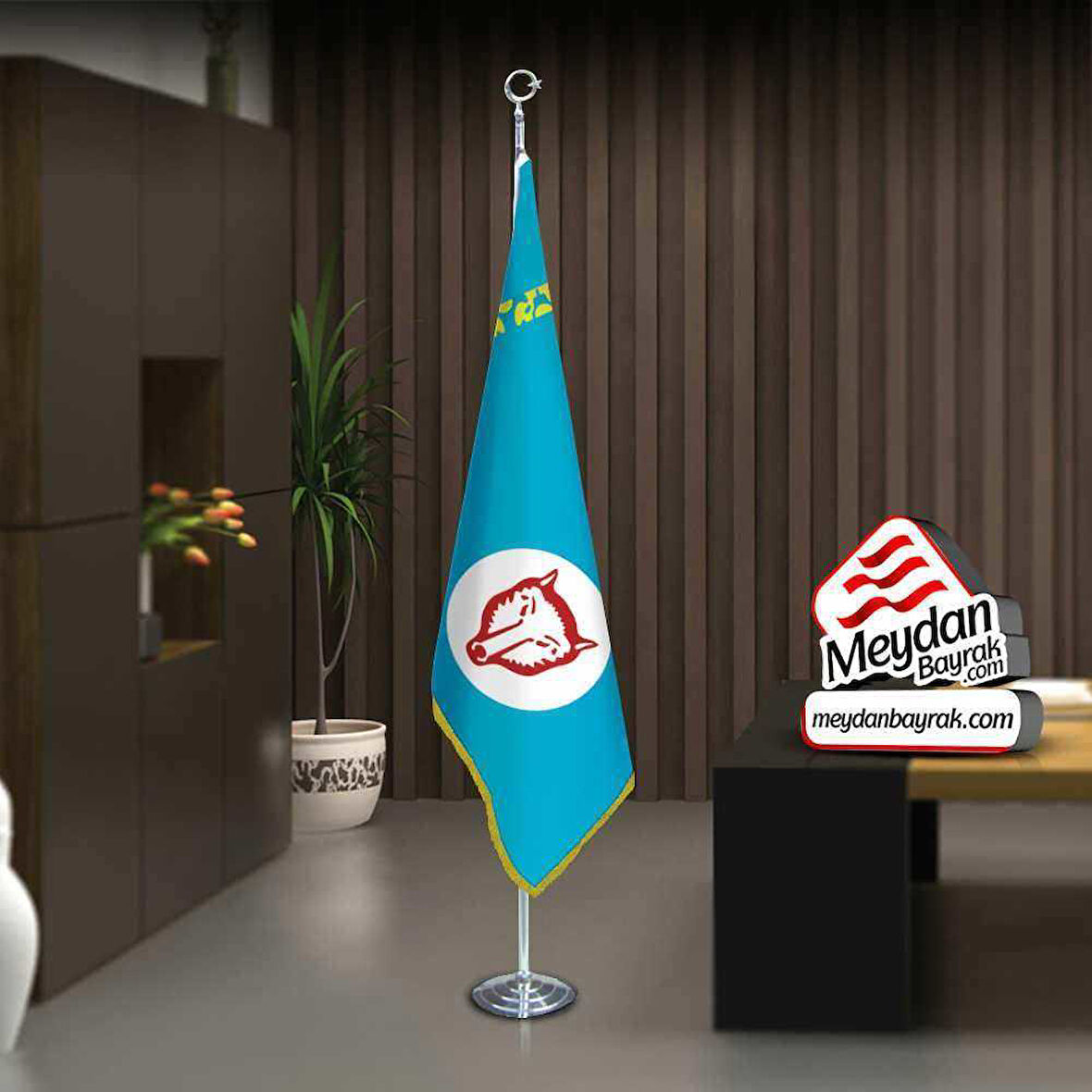 Gagavuzya Bayrak -ofis -makam-toplantı Odaları -direkli -saçaklı Makam Bayrağı