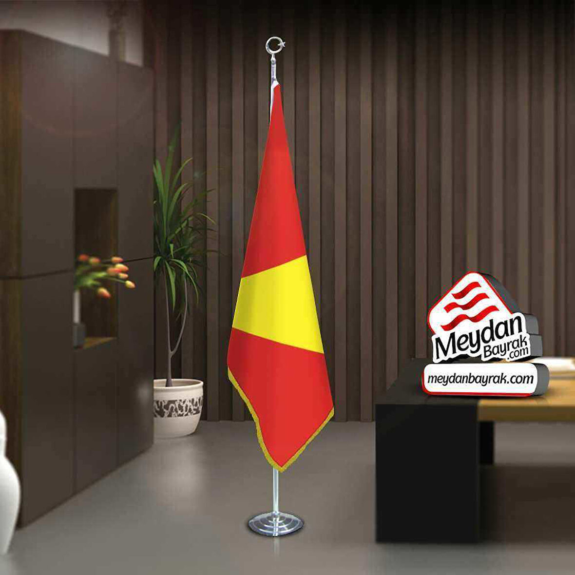 Babür İmparatorluğu Bayrağı-17 Eski Türk Devleti -ofis-makam-toplantı Odaları-direkli-saçaklı Bayrak