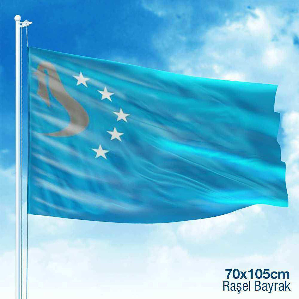 Hazar Kağanlığı Bayrağı -17 Eski Türk Devleti Bayrağı - 70x105 Cm