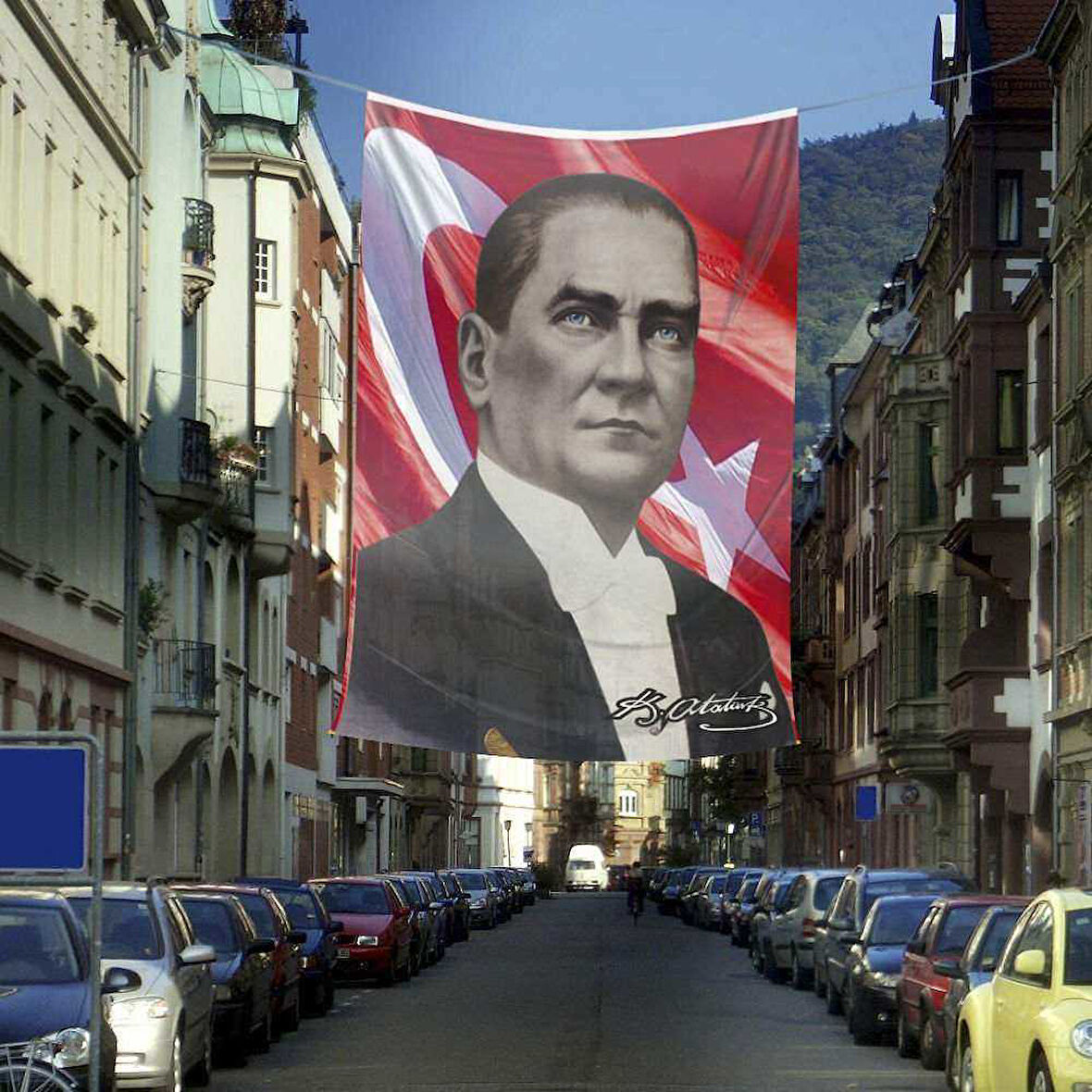Mustafa Kemal Atatürk Ay-yıldız Poster Dış Cephe Bayrak- 4x6 Metre