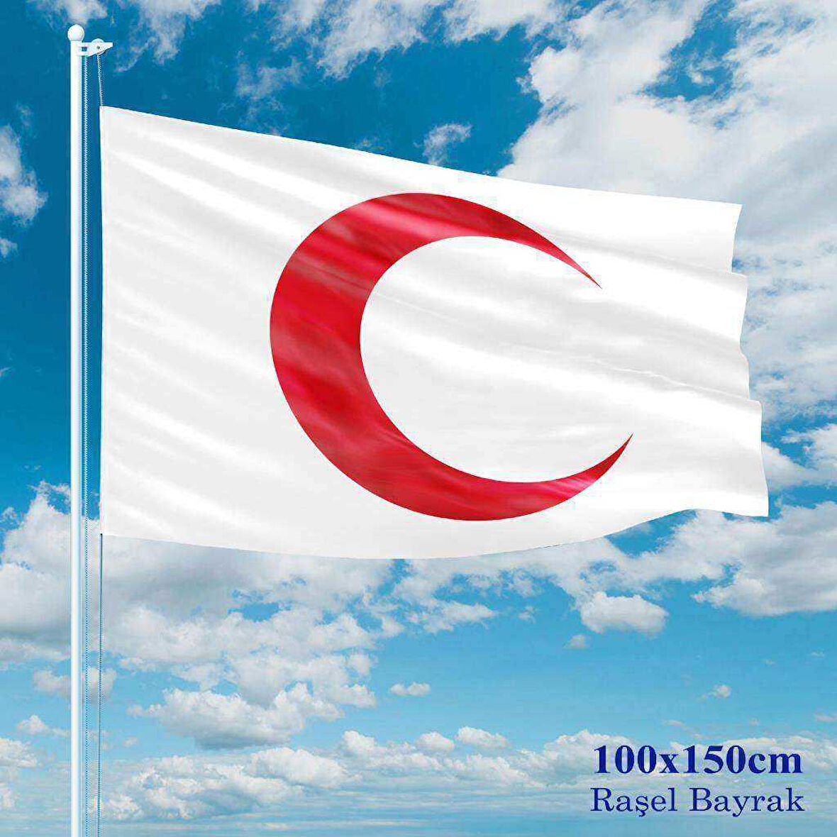 Kızılay Bayrağı - Flama - Bayrak - 100x150 Cm (1 Metre X 1,5 Metre)