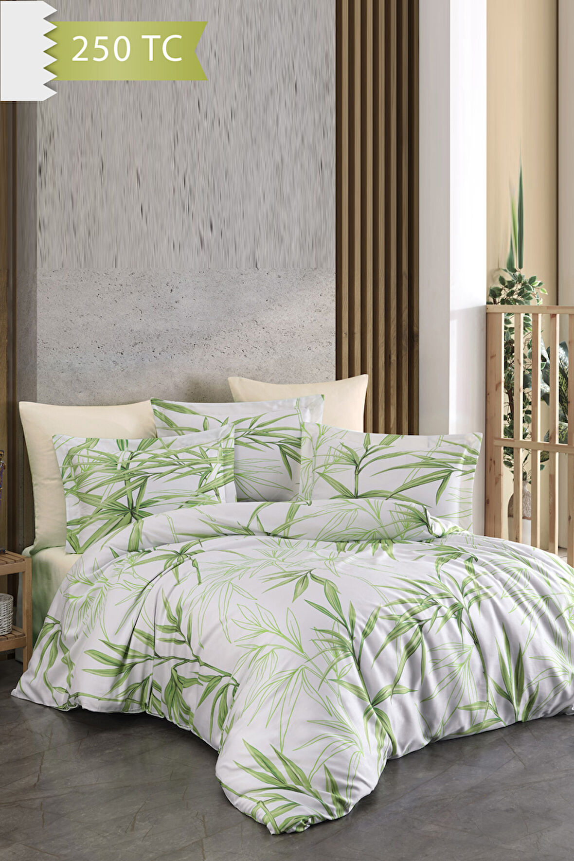 Varol 250 TC Bambu Karışımlı Pamuk Saten Nevresim Takımı – Family Size - BAMBOO