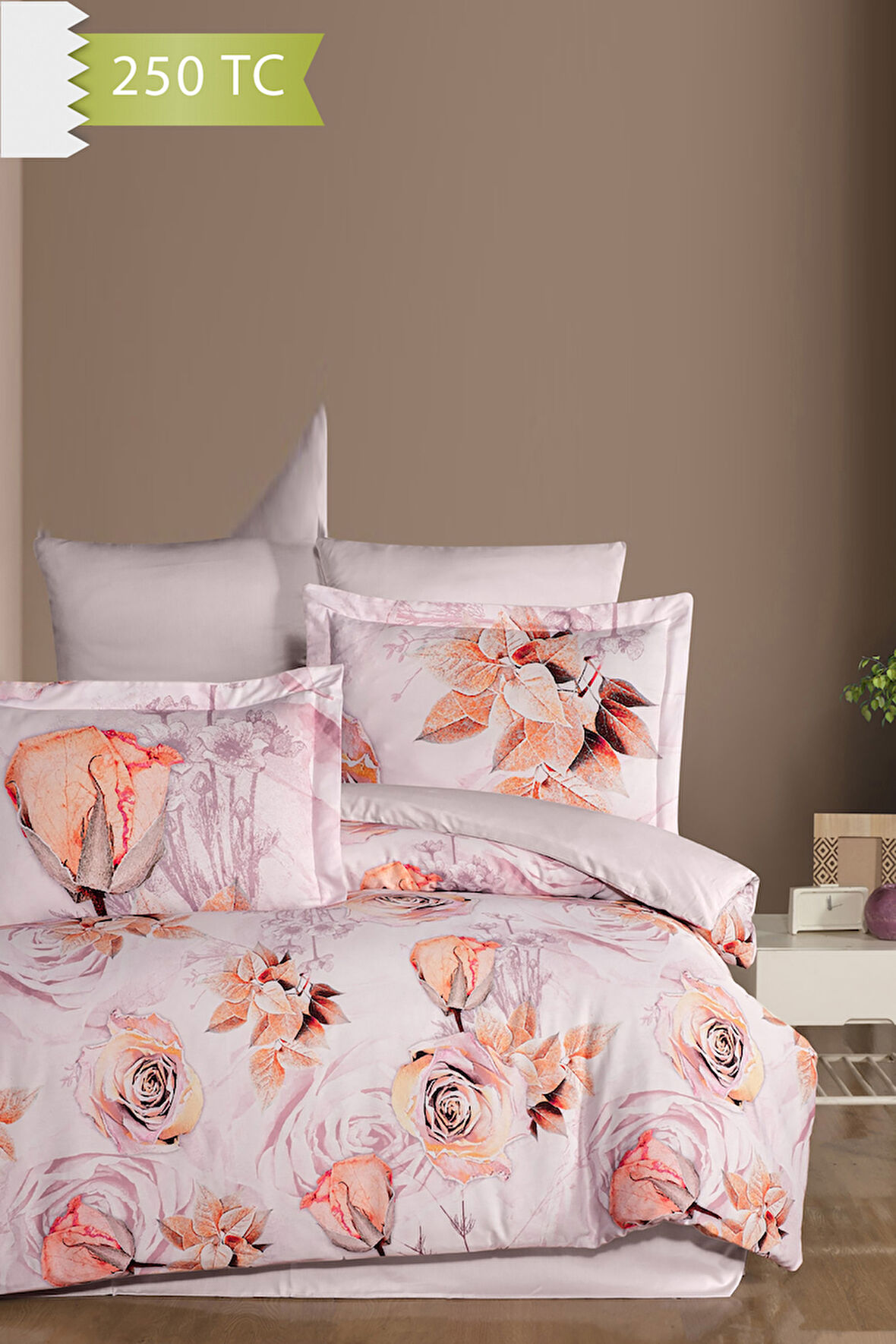 Varol 250 TC Bambu Karışımlı Pamuk Saten Nevresim Takımı – Family Size - ROSSY