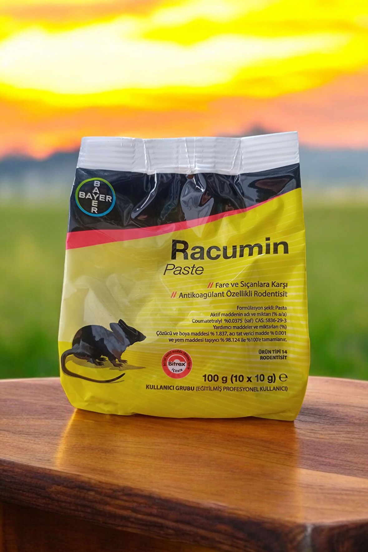 Bayer Racumin Kesin Etkili Fare Pastası Zehiri 10 x 10 gr