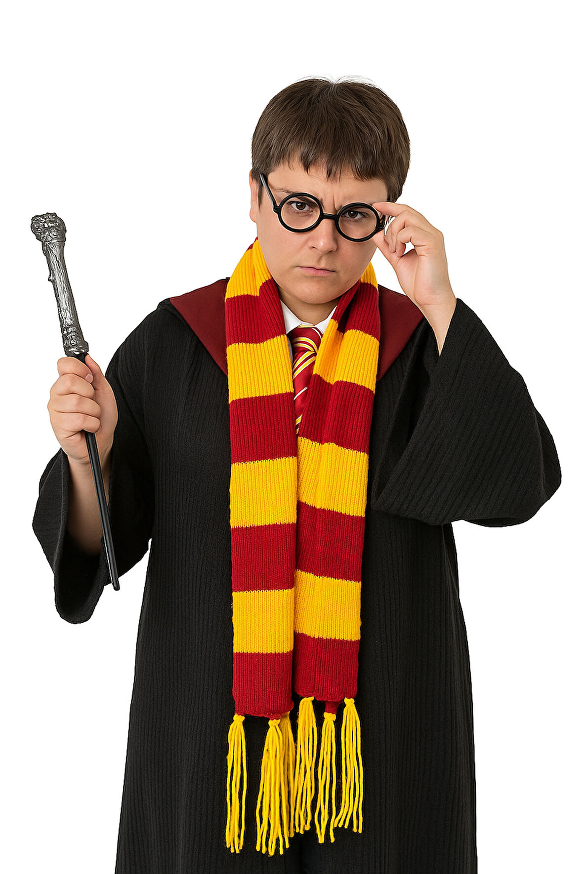 Halloween Harry Potter Sihirba Asa Gözlük Set Lüks
