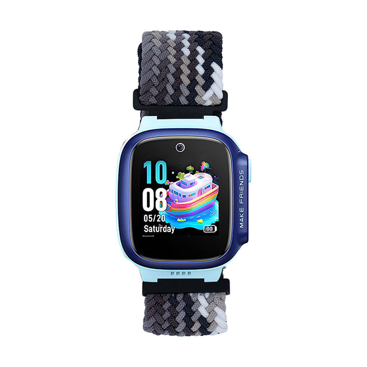 Huawei Watch GT5 41mm KRD-139 18mm Çocuklara Özel Dayanıklı Örgü Kordon