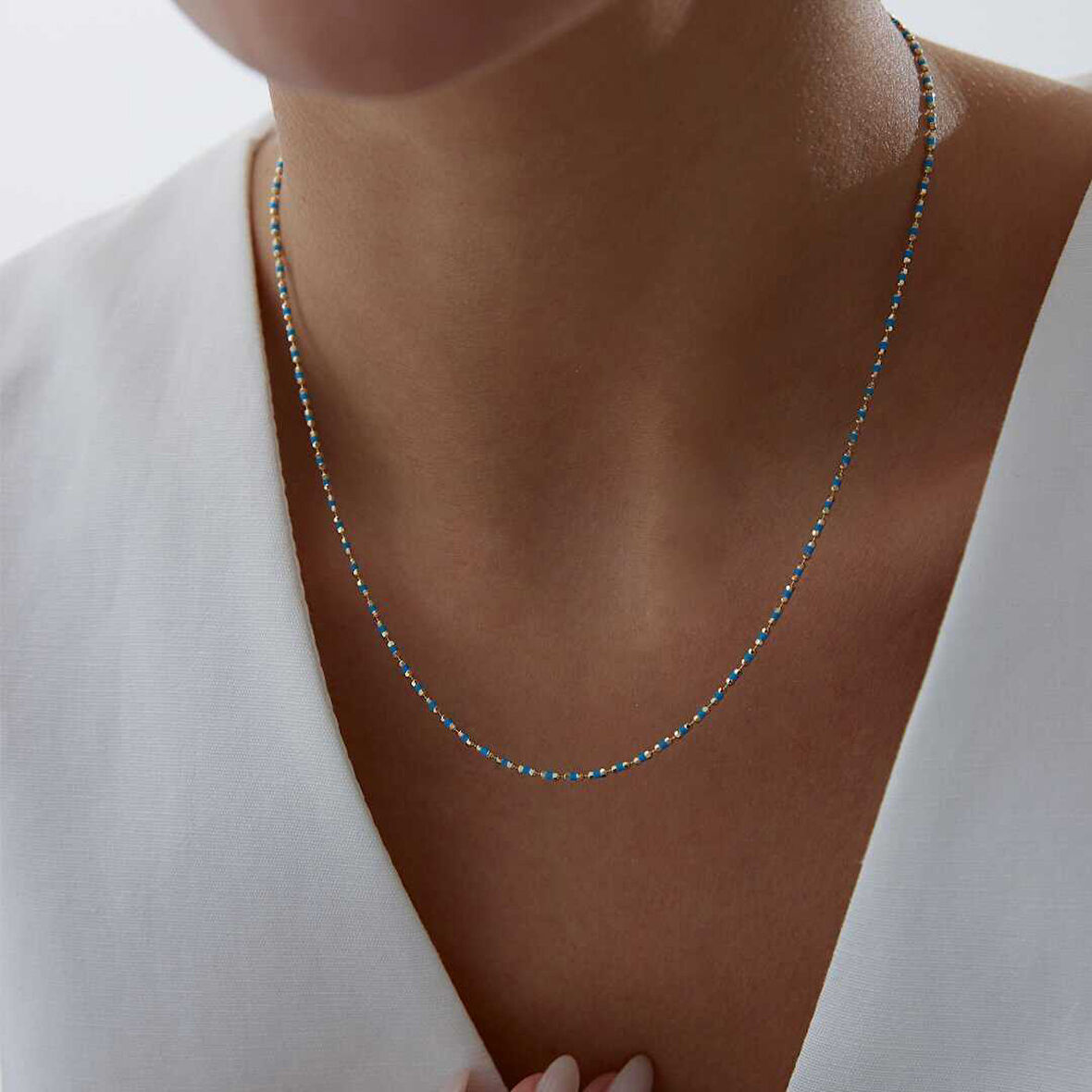 Mavi Mineli Golf Zincir