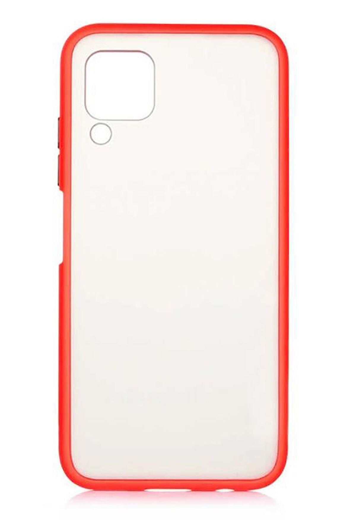 Huawei P40 Lite Kılıf Mat Yüzey Renkli Kenar Silikon