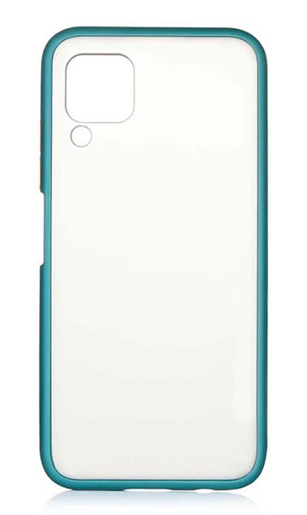 Huawei P40 Lite Kılıf Mat Yüzey Renkli Kenar Silikon