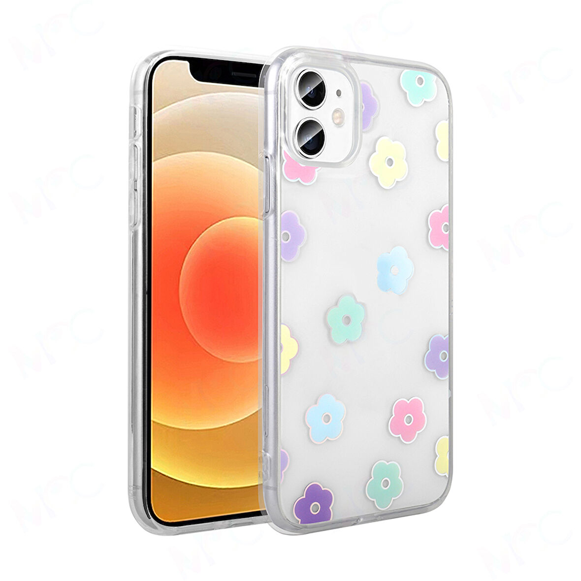 iPhone 11 Kılıf Şeffaf Desenli Figürlü Folk Sert Kapak