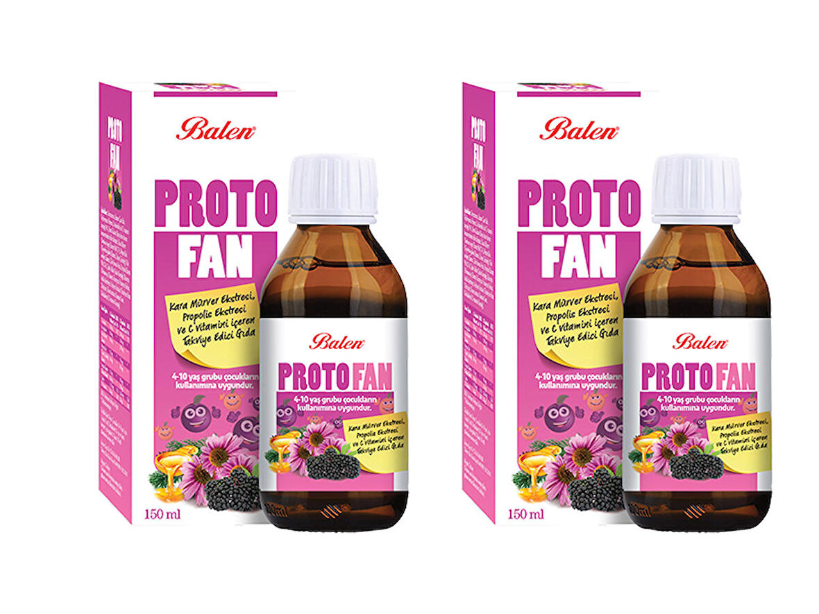 2 Adet Balen Protofan Kara Mürver Ekst, Propolis Ekst. Ve C Vitam