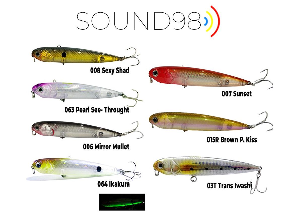 FUJIN Sound98 9,8cm 10,6gr Su Üstü Maket Balık 015R Brown Purple Kiss