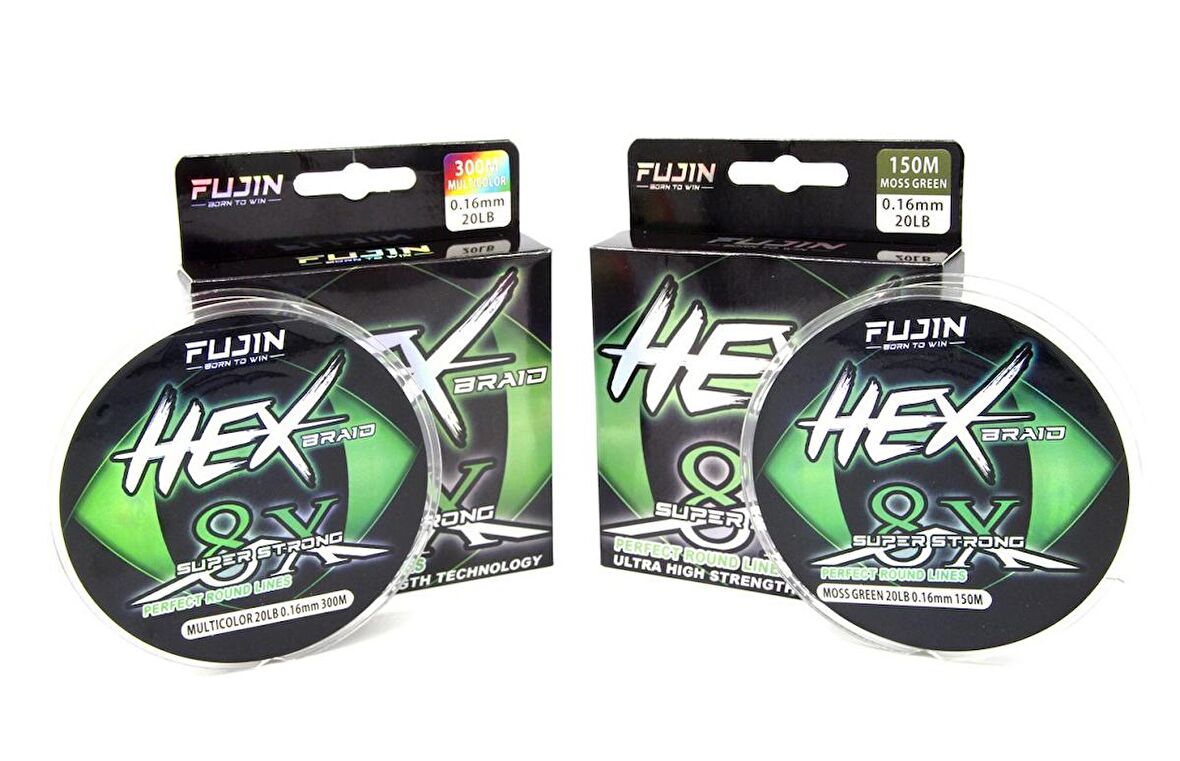 Fujin Hex Braid 8x 300mt Multicolor PE İp Misina