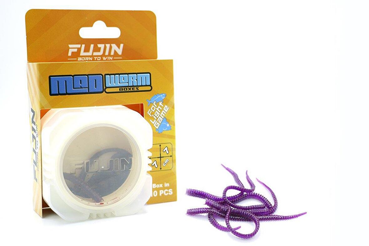 Fujin Mad Worm 9cm LRF Silikonu Glow Purple Mor