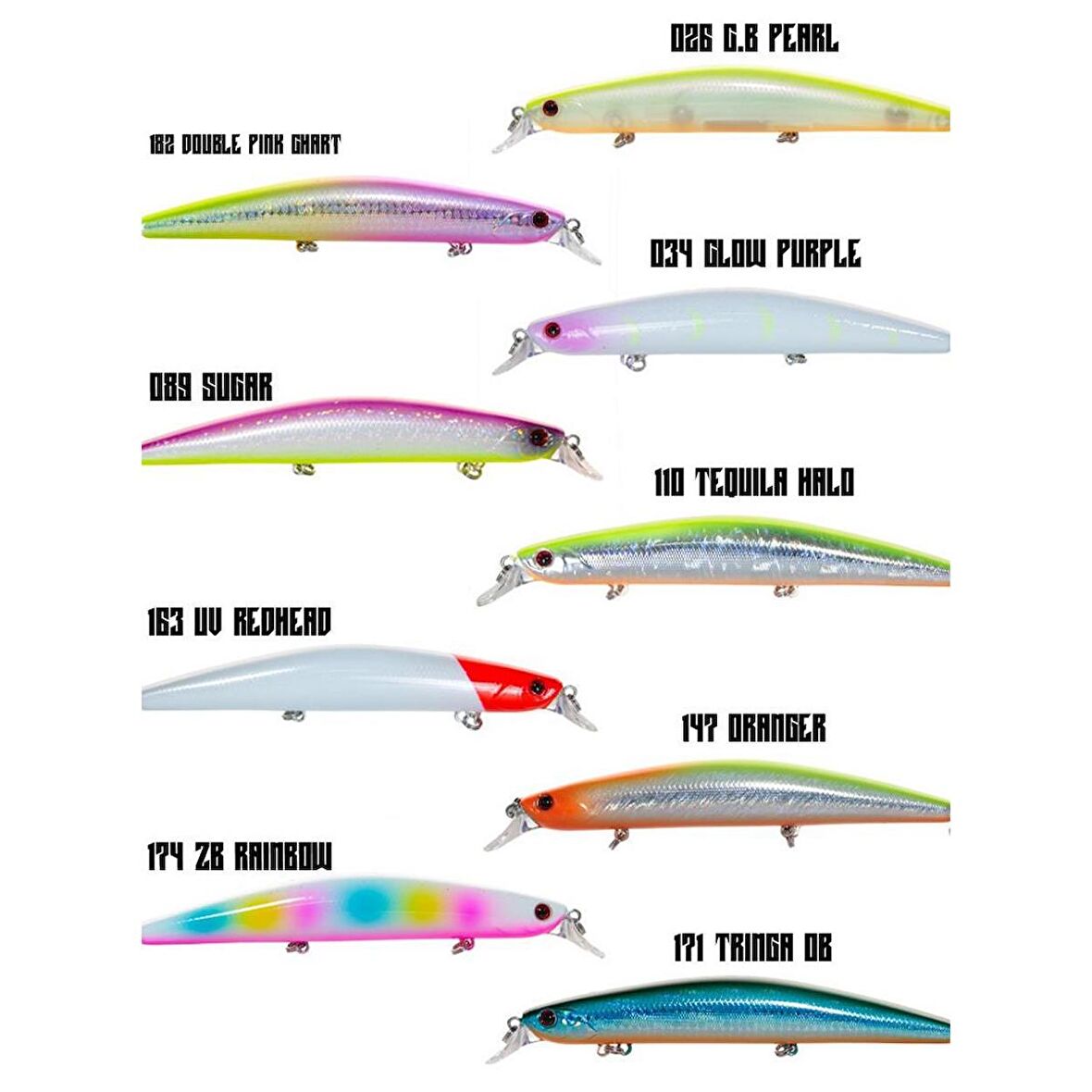 Fujin Z-Bass Minnow 125F 21gr Maket Balık 182 Double Pink Chart
