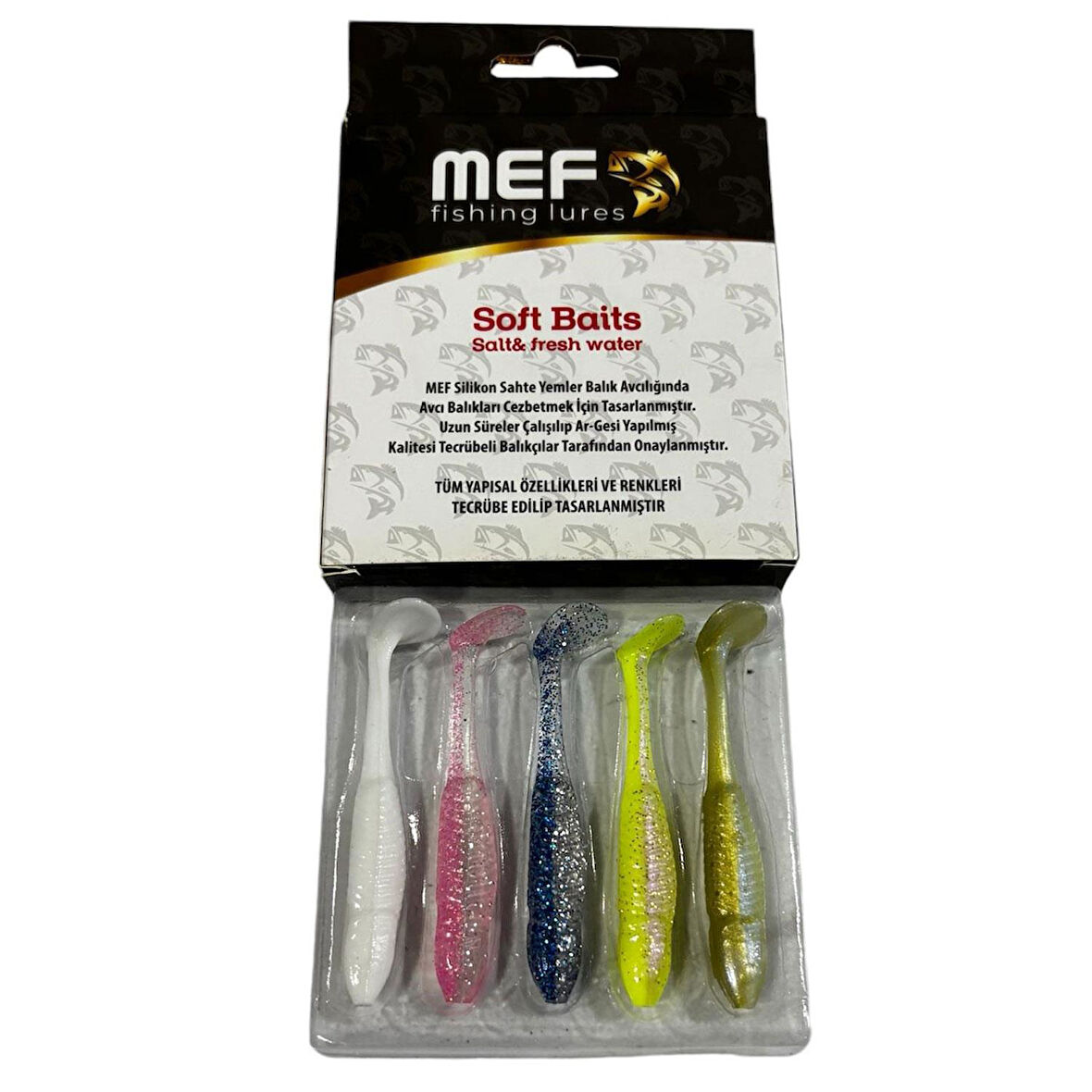 Mef Muçi 9cm 5 Adet Silikon Yem UV Mix