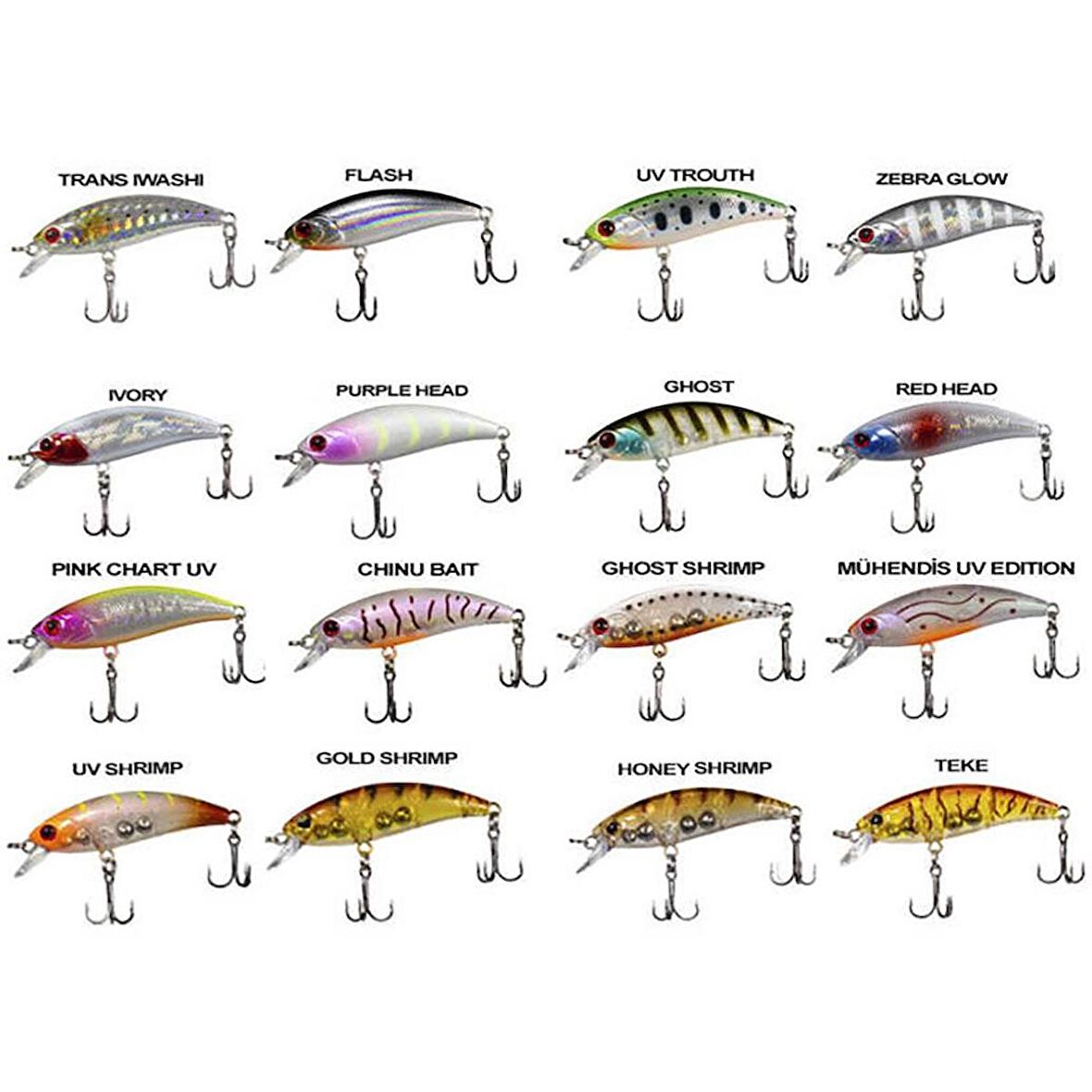 Ryuji Baby Minnow Sinking 5cm 4.5gr Sinking Maket Balık Zebra Glow
